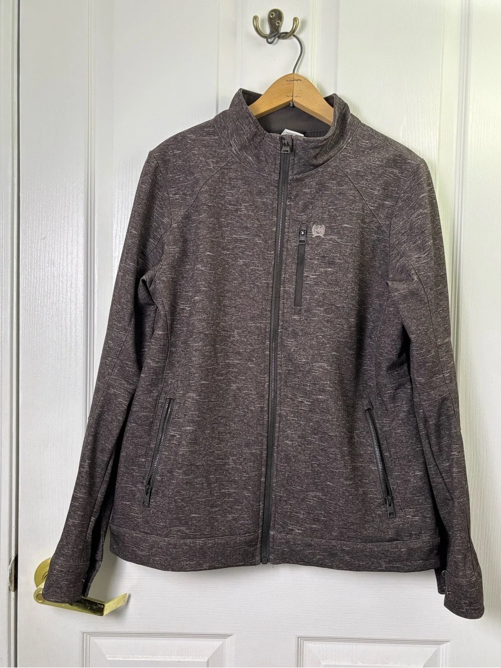 Cinch Ladies Bonded Gray Heather Soft Shell Full Zip Jacket